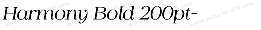 Harmony Bold 200pt字体转换